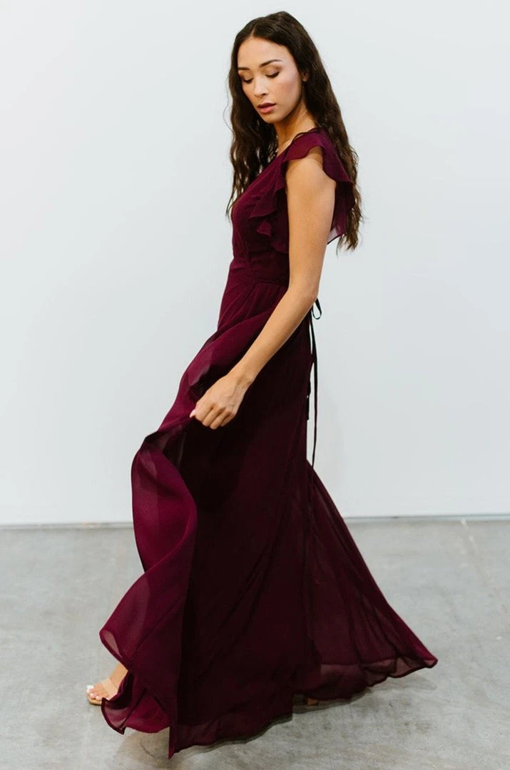 Soi Saya Wrap Maxi Dress | Burgundy Dresses Soi Saya Wrap Maxi Dress | Burgundy Dresses