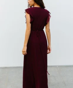 Soi Saya Wrap Maxi Dress | Burgundy Dresses 3 Soi Saya Wrap Maxi Dress | Burgundy Dresses