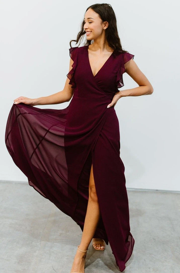 Soi Saya Wrap Maxi Dress | Burgundy Dresses Soi Saya Wrap Maxi Dress | Burgundy Dresses