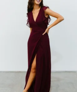 Soi Saya Wrap Maxi Dress | Burgundy Dresses 5 Soi Saya Wrap Maxi Dress | Burgundy Dresses