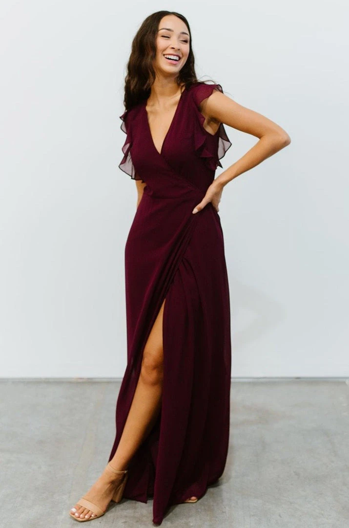 Soi Saya Wrap Maxi Dress | Burgundy Dresses Soi Saya Wrap Maxi Dress | Burgundy Dresses