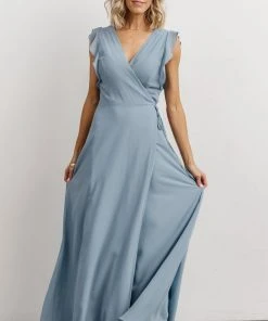 Soi Dresses Saya Wrap Maxi Dress | Dusty Blue 8 Soi Dresses Saya Wrap Maxi Dress | Dusty Blue