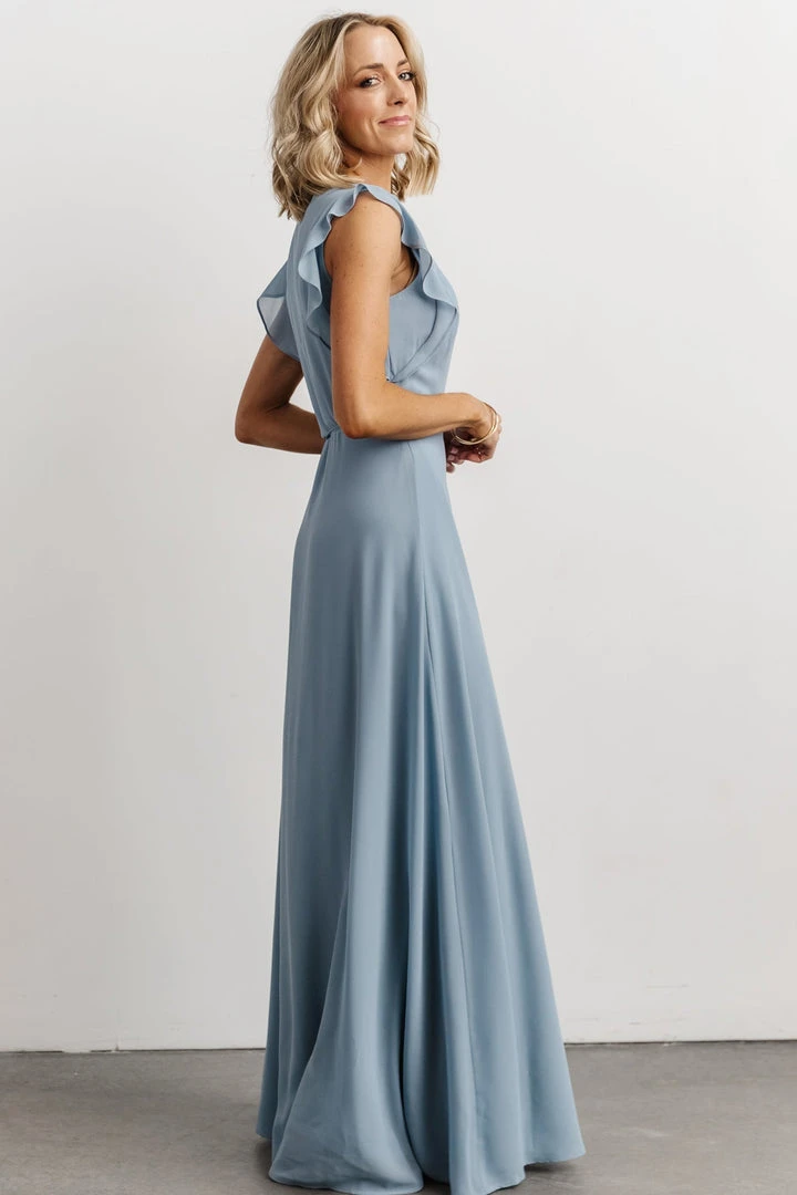 Soi Dresses Saya Wrap Maxi Dress | Dusty Blue 5 Soi Dresses Saya Wrap Maxi Dress | Dusty Blue