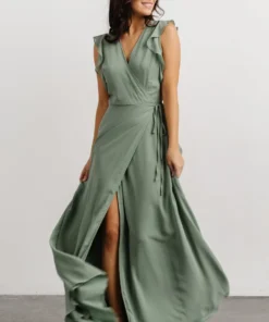 Soi Saya Wrap Maxi Dress | Dusty Sage 3 Soi Saya Wrap Maxi Dress | Dusty Sage
