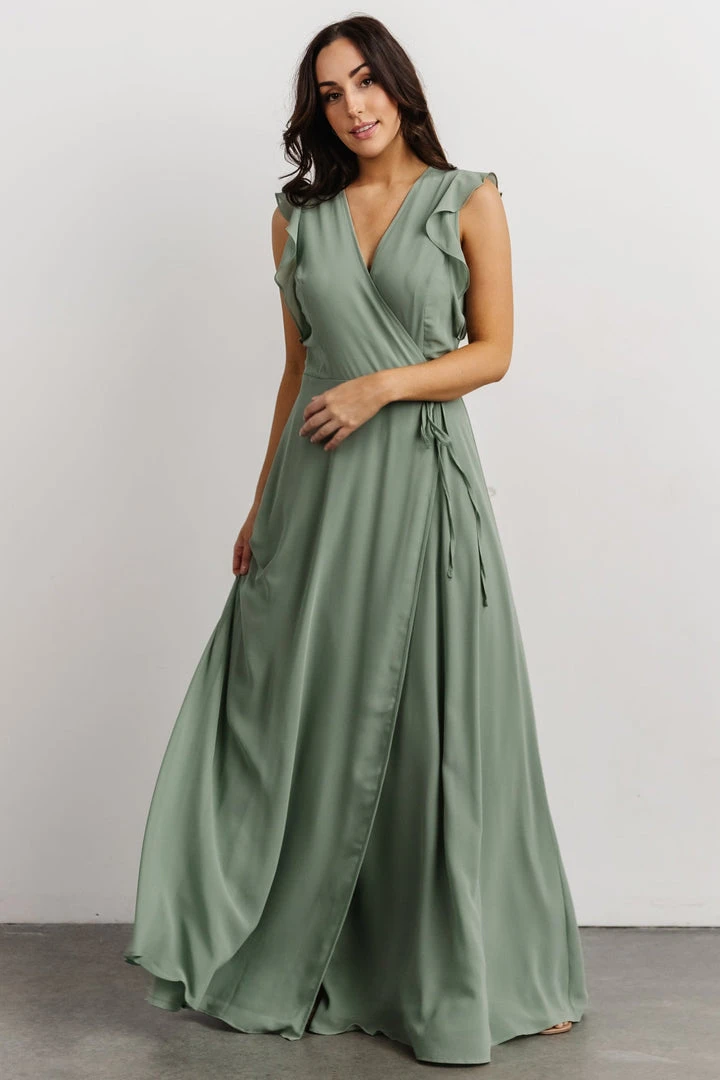 Soi Saya Wrap Maxi Dress | Dusty Sage Soi Saya Wrap Maxi Dress | Dusty Sage