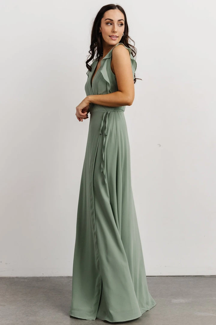 Soi Saya Wrap Maxi Dress | Dusty Sage Soi Saya Wrap Maxi Dress | Dusty Sage