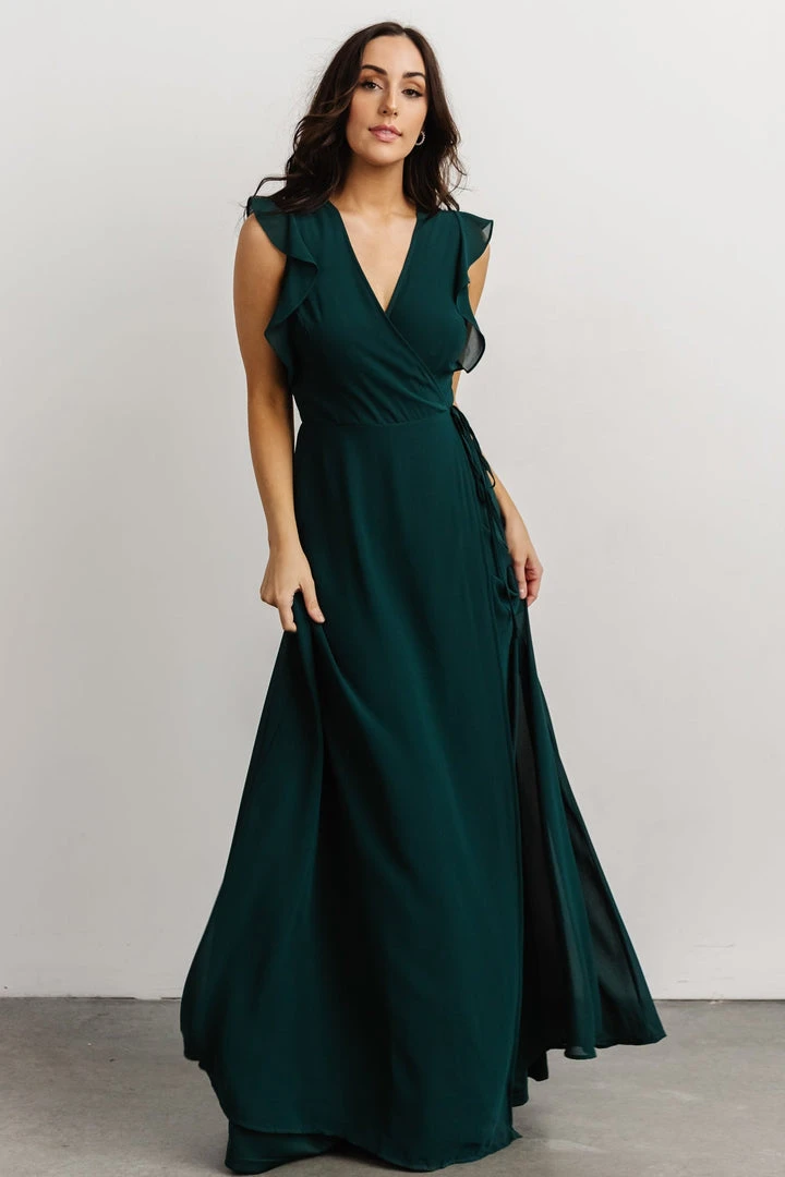 Soi Saya Wrap Maxi Dress | Hunter Green 1 Soi Saya Wrap Maxi Dress | Hunter Green