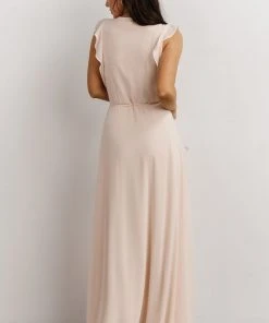 Soi Dresses Saya Wrap Maxi Dress | Light Peach