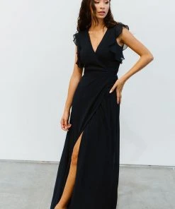 Soi Dresses Saya Wrap Maxi Dress | Navy