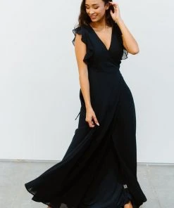 Soi Dresses Saya Wrap Maxi Dress | Navy