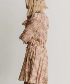 AK Dresses Saylor Ruffle Mini Dress | Beige Print 15 AK Dresses Saylor Ruffle Mini Dress | Beige Print