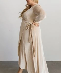 BB Custom Dresses Serena Shimmer Velvet Wrap Dress | Pearl