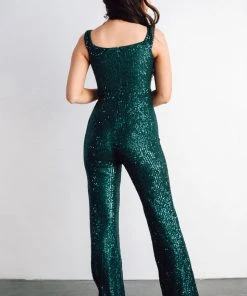 RR Sevyn Sequin Jumpsuit | Emerald Shop By Style