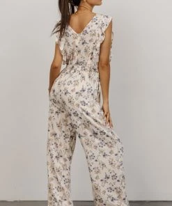 Shay Jumpsuit | Cream + Multi Floral Extended Sizing