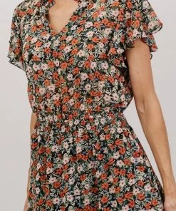 KA Shelby High-Low Dress | Black Multi Floral