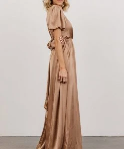 RR Shiloh Satin Maxi Dress | Taupe