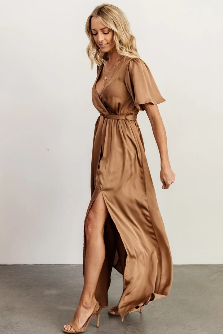 BB Custom Dresses Sicily Satin Maxi Dress | Mocha 6 BB Custom Dresses Sicily Satin Maxi Dress | Mocha