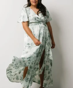 BB Custom Sicily Satin Maxi Dress | Sage Floral Dresses 15 BB Custom Sicily Satin Maxi Dress | Sage Floral Dresses