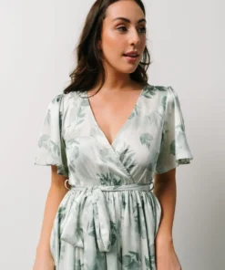 BB Custom Sicily Satin Maxi Dress | Sage Floral Dresses 12 BB Custom Sicily Satin Maxi Dress | Sage Floral Dresses