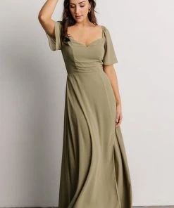 BB Custom Sierra Sweetheart Maxi Dress | Dusty Olive Dresses