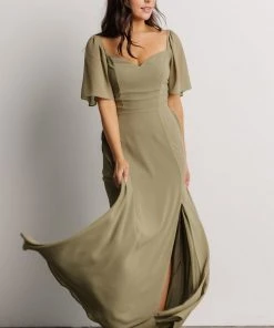 BB Custom Sierra Sweetheart Maxi Dress | Dusty Olive Dresses