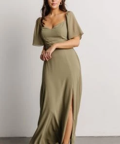 BB Custom Sierra Sweetheart Maxi Dress | Dusty Olive Dresses