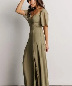 BB Custom Sierra Sweetheart Maxi Dress | Dusty Olive Dresses