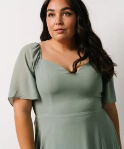 BB Custom Dresses Sierra Sweetheart Maxi Dress | Sage