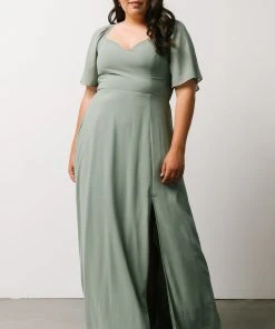 BB Custom Dresses Sierra Sweetheart Maxi Dress | Sage