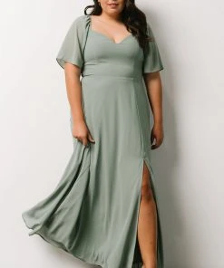BB Custom Dresses Sierra Sweetheart Maxi Dress | Sage
