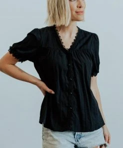 HAY Boho Sloane Button Top | Black