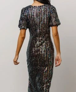 SL Dresses Socorro Sequin Midi Dress | Black 10 SL Dresses Socorro Sequin Midi Dress | Black