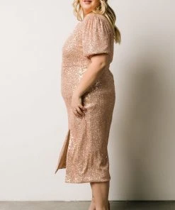 SL Socorro Sequin Midi Dress | Champagne 28 SL Socorro Sequin Midi Dress | Champagne