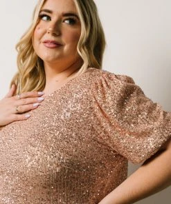 SL Socorro Sequin Midi Dress | Champagne 35 SL Socorro Sequin Midi Dress | Champagne