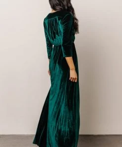 BB Custom Dresses Sofia Velvet Maxi Dress | Emerald 7 BB Custom Dresses Sofia Velvet Maxi Dress | Emerald
