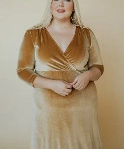 BB Custom Sofia Velvet Maxi Dress | Gold
