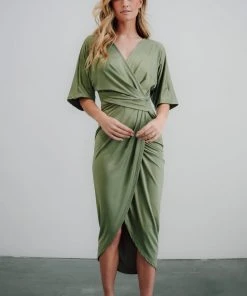 DD Dresses Solana Ruched Dress | Dusty Sage