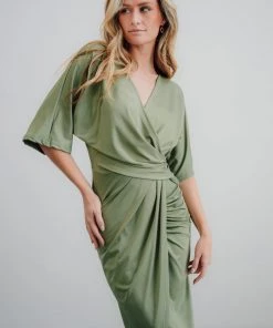 DD Dresses Solana Ruched Dress | Dusty Sage