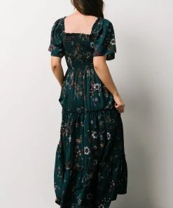 BB Custom Southampton Smocked Maxi Dress | Jade Blossom Dresses