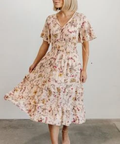 BB Custom Spell Boho Midi Dress | Blush Floral