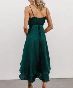 BB Custom Dresses Steffi Tulip Wrap Dress | Emerald