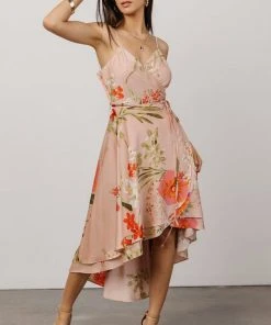 BB Custom Dresses Steffi Tulip Wrap Dress | Pink Multi Floral