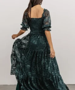 BB Custom Dresses Stella Smocked Lace Maxi Dress | Deep Topaz 6 BB Custom Dresses Stella Smocked Lace Maxi Dress | Deep Topaz