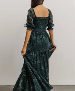 BB Custom Dresses Stella Smocked Lace Maxi Dress | Deep Topaz 5 BB Custom Dresses Stella Smocked Lace Maxi Dress | Deep Topaz