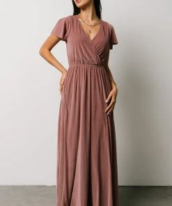 BB Custom Sulzen Velvet Maxi Dress | Rose