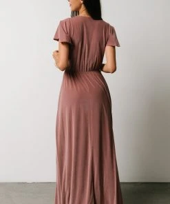 BB Custom Sulzen Velvet Maxi Dress | Rose