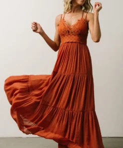 FT Summerlin Lace Top Maxi Dress | Rust 6 FT Summerlin Lace Top Maxi Dress | Rust