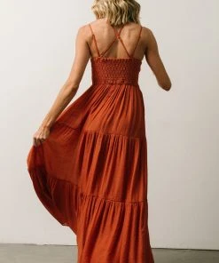 FT Summerlin Lace Top Maxi Dress | Rust