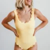 BJB Sunshine Scalloped One Piece | Yellow Swim