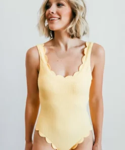 BJB Sunshine Scalloped One Piece | Yellow Swim